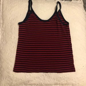 Navy and red tank top
